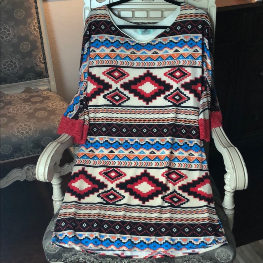 Aztec print dress